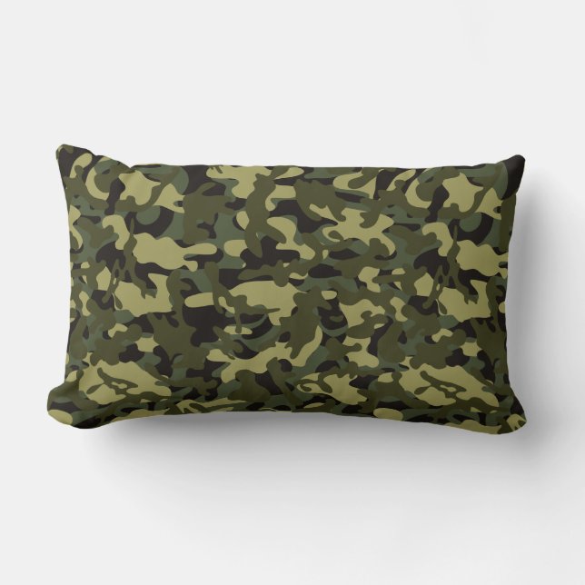 Euro Spring Camouflage-weefselpapier Kussen (Voorkant)