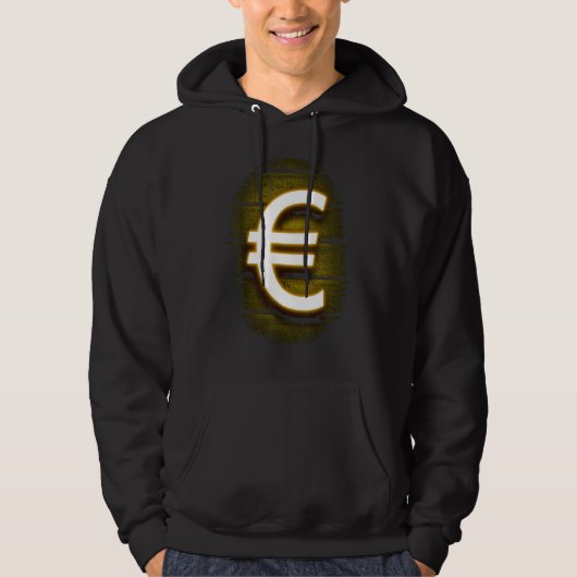 Euro Symbool Grafisch Hoodie (Voorkant)