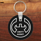 Euro valutasymbool zwart/wit sleutelhanger (Voorkant)