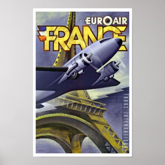 Euroair ~ Frankrijk Poster (Voorkant)
