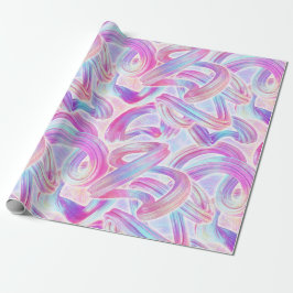 eurobeat holorave - roze en blauw: cadeaupapier