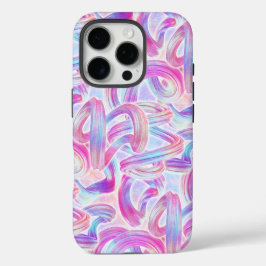 eurobeat holorave - roze en blauw: iPhone 16 pro hoesje