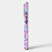 eurobeat holorave - roze en blauw: Case-Mate iPhone case (Achterkant / Links)