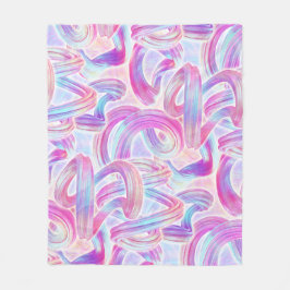 eurobeat holorave - roze en blauw: fleece deken