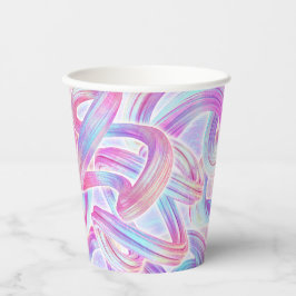 eurobeat holorave - roze en blauw: papieren bekers