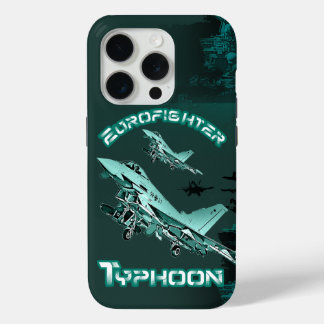 Eurofighter tyfoon gevechtsvliegtuig telefoonhoesj iPhone 15 pro case