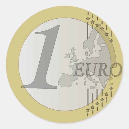 euromunt ronde sticker (Voorkant)