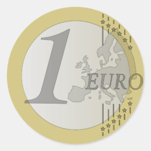 euromunt ronde sticker