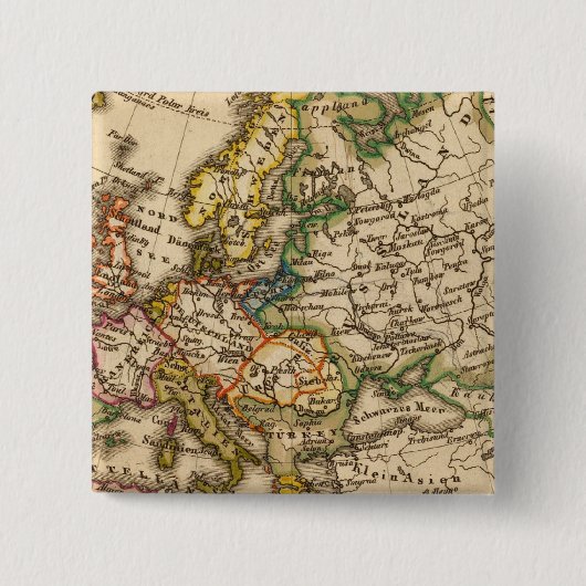 Europa 12 vierkante button 5,1 cm (Voorkant)