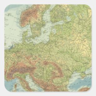 Europa 18 vierkante sticker