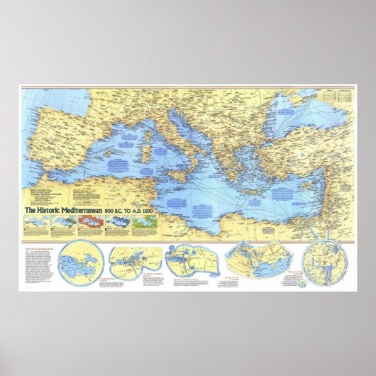 "Europa: 1982 - Historisch Middellandse-Zeegebied Poster (Voorkant)