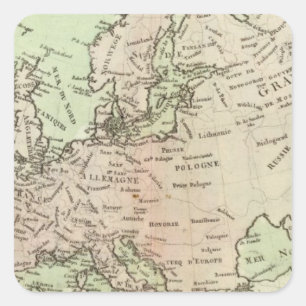 Europa 26 vierkante sticker