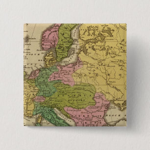 Europa 40 vierkante button 5,1 cm