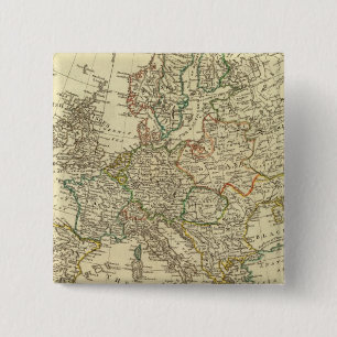 Europa 43 vierkante button 5,1 cm