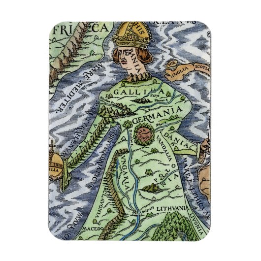 EUROPA ALS KONINGIN, 1588 MAGNEET (Verticaal)