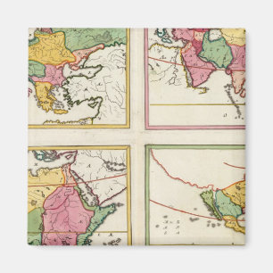 Europa, Azië, Afrika, Amerika Magneet