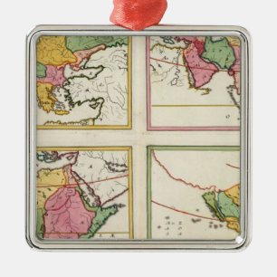 Europa, Azië, Afrika, Amerika Metalen Ornament