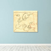 Europa Canvas Afdruk (Insitu (Houten vloer))