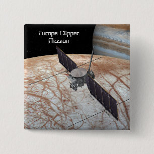 Europa Clipper Mission Spacecraft Vierkante Button 5,1 Cm