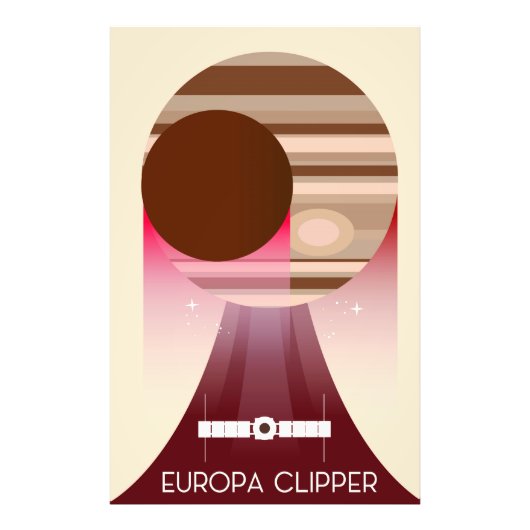 Europa Clipper Space Art Foto Afdruk (Voorkant)