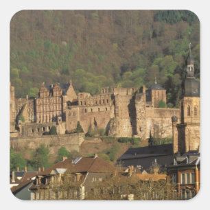 Europa, Duitsland, Heidelberg. Castle Vierkante Sticker