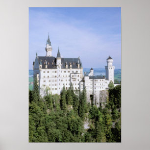 Europa, Duitsland, Neuschwanstein Castle, gebouwd Poster