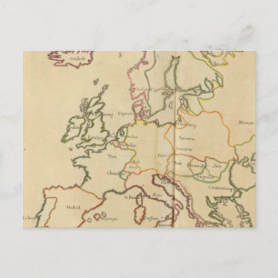 Europa en de grote steden briefkaart