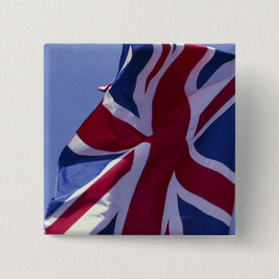 Europa, Engeland, Britse vlag Vierkante Button 5,1 Cm