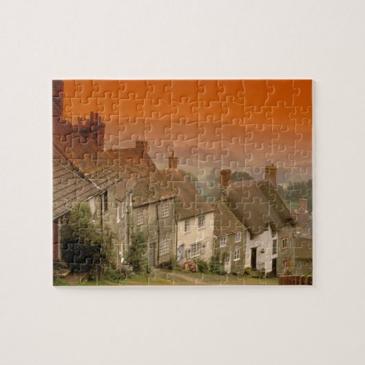Europa, Engeland, Dorset, Shaftesbury. goudheuvel Legpuzzel (Horizontaal)