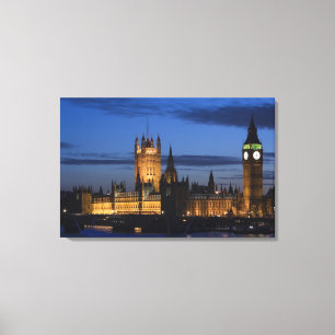 Europa, ENGELAND, Londen: Houses of Parliament / Canvas Afdruk