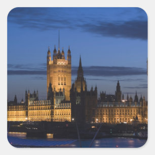 Europa, ENGELAND, Londen: Houses of Parliament / Vierkante Sticker
