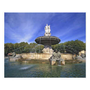 Europa, Frankrijk, Aix-en-Provence. Fontaine de Foto Afdruk