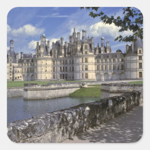 Europa, Frankrijk, Chambord. Imposant Kasteel Vierkante Sticker