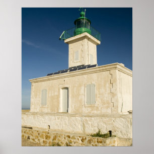 Europa, Frankrijk, Corsica, Ile Rousse. vuurtoren Poster
