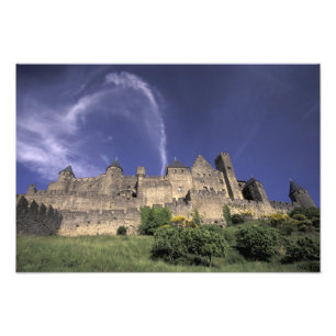 Europa, Frankrijk, Languedoc; Aude; Carcassonne, Foto Afdruk