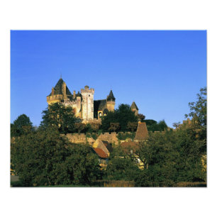 Europa, Frankrijk, Montforte. Het middeleeuwse kas Foto Afdruk