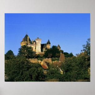 Europa, Frankrijk, Montforte. Het middeleeuwse kas Poster