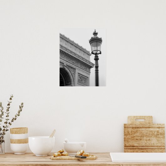 Europa, Frankrijk, Parijs. Arc de Triomphe en Poster (Keuken)