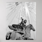 Europa, Frankrijk, Parijs. Statue en Ferris Wheel, Poster (Voorkant)