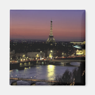 Europa, Frankrijk, Parijs, Sunset uitzicht Eiffel Magneet