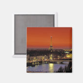 Europa, Frankrijk, Parijs. Sunset uitzicht of Eiff Magneet (Voorkant / Achterkant)
