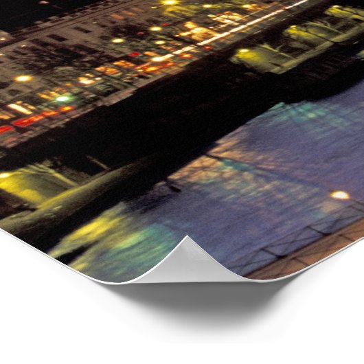 Europa, Frankrijk, Parijs. Sunset uitzicht of Eiff Poster (Hoek)