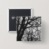 Europa, Frankrijk, Parijs. Winterbomen, Marco Vierkante Button 5,1 Cm (Voorkant /achterkant)