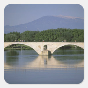 Europa, Frankrijk, Provence, Avignon. Pont St, Vierkante Sticker