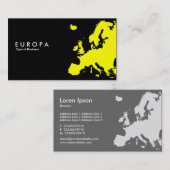 EUROPA - Geel - Zwart Visitekaartje (Voorkant / Achterkant)