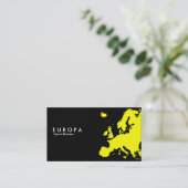 EUROPA - Geel - Zwart Visitekaartje (Staand voorkant)