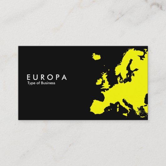 EUROPA - Geel - Zwart Visitekaartje (Voorkant)