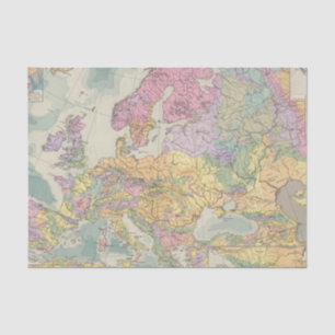Europa - Geologische kaart van Europa Tissuepapier