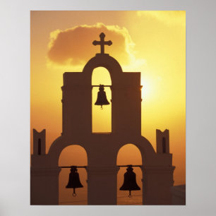 Europa, Griekenland, de Cycladen, Santorini, Poster