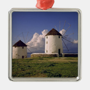 Europa, Griekenland, Mykonos. Witgekalkt Metalen Ornament